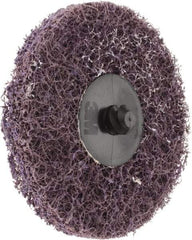 3M - 3" Disc Diam, Aluminum Oxide Quick Change Disc - Type R Attaching System, Nonwoven, Purple, Medium Grade, 15,000 RPM - Americas Industrial Supply