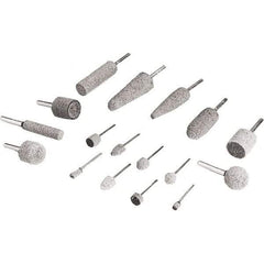 3M - 7/8" Head Diam x 2" Thickness, A11, Pointed Tree End, Silicon Carbide Mounted Point - Gray, Fine Grade, 19,860 RPM - Americas Industrial Supply