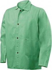Steiner - Size 6XL Flame Resistant/Retardant Jacket - Green, Cotton, Snaps Closure - Americas Industrial Supply
