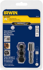 Irwin - 4 Piece Bolt Extractor Set - Clam Shell - Americas Industrial Supply