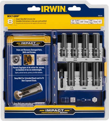 Irwin - 8 Piece Bolt Extractor Set - Plastic Case - Americas Industrial Supply