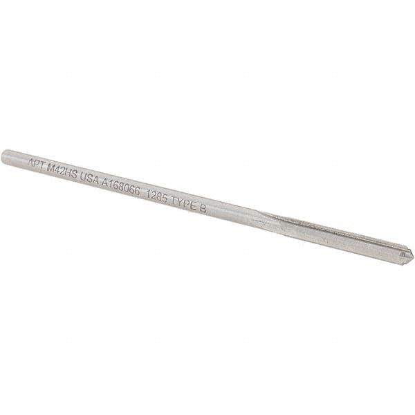 Alvord Polk - #30 Cobalt 4 Flute Chucking Reamer - Straight Flute, 0.119" Straight Shank, 7/8" Flute Length, 3-1/2" OAL - Americas Industrial Supply