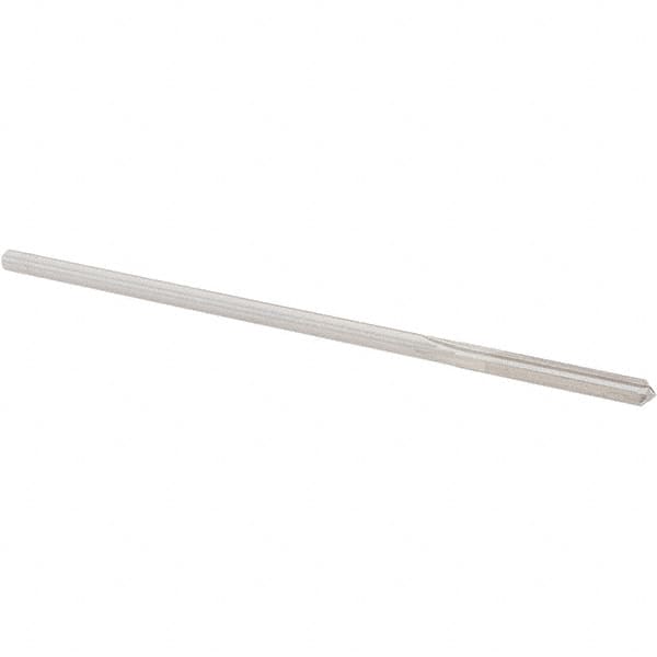 Alvord Polk - 0.118" High Speed Steel 4 Flute Chucking Reamer - Straight Flute, 0.112" Straight Shank, 7/8" Flute Length, 3-1/2" OAL - Americas Industrial Supply