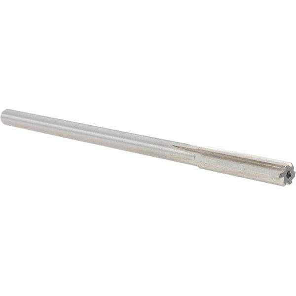 Alvord Polk - 0.32" High Speed Steel 6 Flute Chucking Reamer - Straight Flute, 0.2792" Straight Shank, 1-1/2" Flute Length, 6" OAL - Americas Industrial Supply