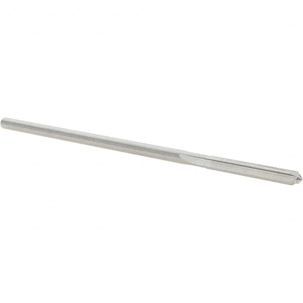 Alvord Polk - 0.145" High Speed Steel 4 Flute Chucking Reamer - Straight Flute, 0.135" Straight Shank, 1" Flute Length, 4" OAL - Americas Industrial Supply