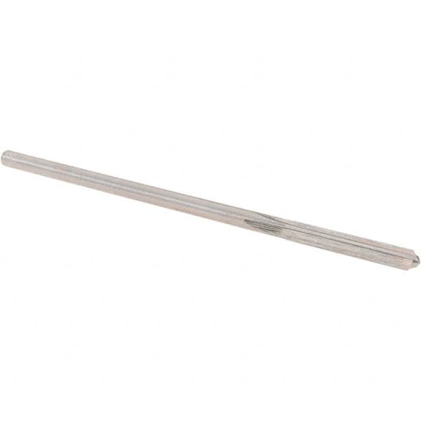 Alvord Polk - 0.141" High Speed Steel 4 Flute Chucking Reamer - Straight Flute, 0.135" Straight Shank, 1" Flute Length, 4" OAL - Americas Industrial Supply