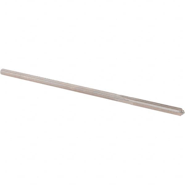 Alvord Polk - 0.1355" High Speed Steel 4 Flute Chucking Reamer - Straight Flute, 0.1275" Straight Shank, 1" Flute Length, 4" OAL - Americas Industrial Supply
