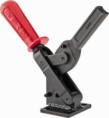 De-Sta-Co - 1,601 Lb Holding Capacity, Vertical Handle, Manual Hold Down Toggle Clamp - 71° Handle Movement, 132° Bar Opening, Solid Bar, Flanged Base, Oxide Finish, Forged Alloy Steel - Americas Industrial Supply
