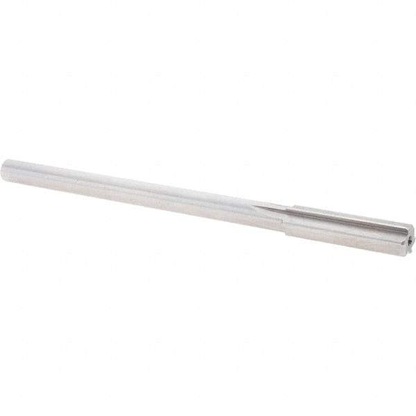 Alvord Polk - 0.441" High Speed Steel 6 Flute Chucking Reamer - Straight Flute, 0.373" Straight Shank, 1-3/4" Flute Length, 7" OAL - Americas Industrial Supply