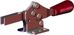 De-Sta-Co - 202 Lb Holding Capacity, Horizontal Handle, Manual Hold Down Toggle Clamp - 61° Handle Movement, 91° Bar Opening, U-Bar, Flanged Base, Carbon Steel - Americas Industrial Supply