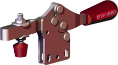 De-Sta-Co - 202 Lb Holding Capacity, Horizontal Handle, Manual Hold Down Toggle Clamp - 61° Handle Movement, 91° Bar Opening, U-Bar, Straight Base, Carbon Steel - Americas Industrial Supply