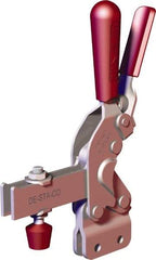 De-Sta-Co - 1,401 Lb Holding Capacity, Vertical Handle, Manual Hold Down Toggle Clamp - 66° Handle Movement, 78° Bar Opening, U-Bar, Straight Base, Carbon Steel - Americas Industrial Supply