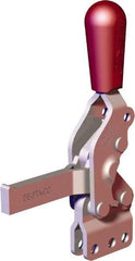 De-Sta-Co - 607 Lb Holding Capacity, Vertical Handle, Manual Hold Down Toggle Clamp - 66° Handle Movement, 75° Bar Opening, Solid Bar, Straight Base, Carbon Steel - Americas Industrial Supply