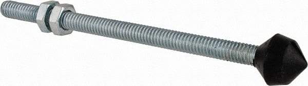 De-Sta-Co - 5/16-18 Carbon Steel Cap Tip Clamp Spindle Assembly - 120.65mm Thread Length, 139.7mm OAL, Cone Cushion Cap, 0.63" Tip Surface Diam, Use with Toggle Clamps - Americas Industrial Supply