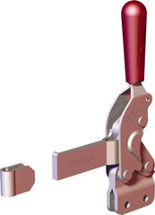 De-Sta-Co - 1,401 Lb Holding Capacity, Vertical Handle, Manual Hold Down Toggle Clamp - 66° Handle Movement, 78° Bar Opening, Solid Bar, Straight Base, Carbon Steel - Americas Industrial Supply