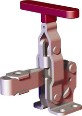 De-Sta-Co - 375 Lb Holding Capacity, Vertical Handle, Manual Hold Down Toggle Clamp - 57° Handle Movement, 99° Bar Opening, U-Bar, Flanged Base, Carbon Steel - Americas Industrial Supply