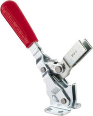 De-Sta-Co - 375 Lb Holding Capacity, Vertical Handle, Manual Hold Down Toggle Clamp - 57° Handle Movement, 99° Bar Opening, U-Bar, Flanged Base, Carbon Steel - Americas Industrial Supply