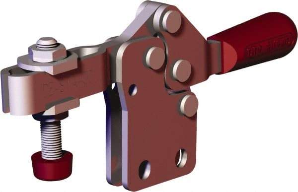 De-Sta-Co - 151 Lb Holding Capacity, Horizontal Handle, Manual Hold Down Toggle Clamp - 60° Handle Movement, 90° Bar Opening, U-Bar, Straight Base, Carbon Steel - Americas Industrial Supply