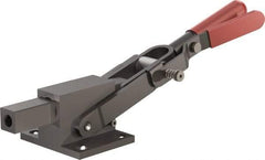 De-Sta-Co - 5,800.07 Lb Load Capacity, Flanged Base, Carbon Steel, Standard Straight Line Action Clamp - 4 Mounting Holes, 0.41" Mounting Hole Diam, 0.41" Plunger Diam, Straight Handle - Americas Industrial Supply