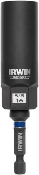 Irwin - 3/8" Drive Reverse Spiral Flute Hex Bolt Remover - 1/4" Hex, 2-1/2" OAL - Americas Industrial Supply