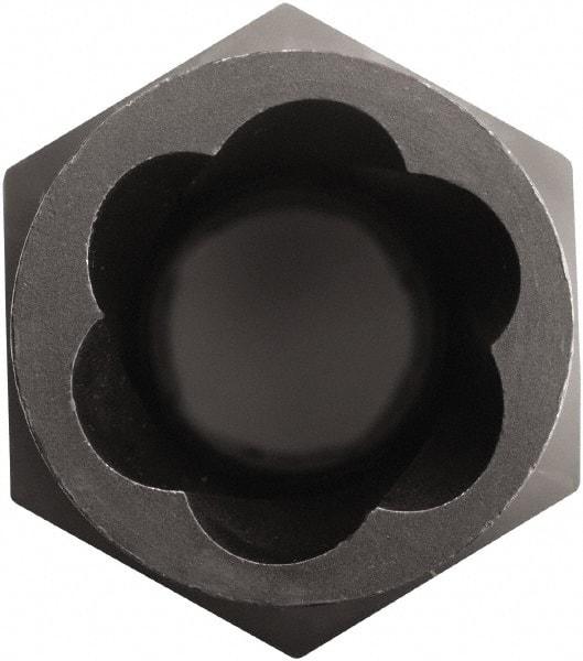 Irwin - 3/8" Drive Reverse Spiral Flute Hex Bolt Remover - 1/4" Hex, 2-1/2" OAL - Americas Industrial Supply