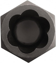 Irwin - 1/2" Drive Reverse Spiral Flute Hex Bolt Remover - 1/4" Hex, 1-3/4" OAL - Americas Industrial Supply