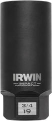 Irwin - 3/8" Drive Reverse Spiral Flute Hex Bolt Remover - 1/4" Hex, 2-1/2" OAL - Americas Industrial Supply