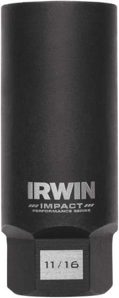 Irwin - 3/8" Drive Reverse Spiral Flute Hex Bolt Remover - 1/4" Hex, 2-1/2" OAL - Americas Industrial Supply