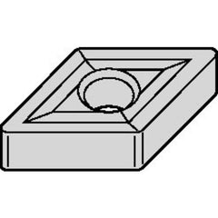DNGP 431 Hi-Double Positive|P TN10U, 1/64″ Corner Radius, 3/16″ Thick, 1/2″ Inscribed Circle, AlTiN, Turning Indexable Insert - Americas Industrial Supply