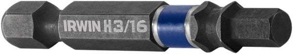 Irwin - 3/16" Hex Bit - 1/4" Hex Drive, 2" OAL - Americas Industrial Supply