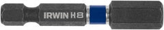 Irwin - 8mm Hex Bit - 1/4" Hex Drive, 2" OAL - Americas Industrial Supply