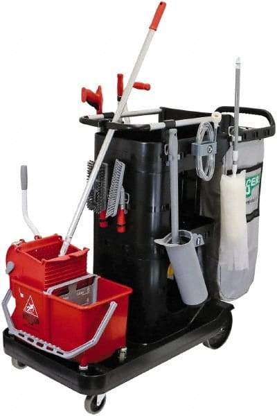 Unger - 35 Gal Plastic Janitor Cart - 22-1/2" Width - Americas Industrial Supply