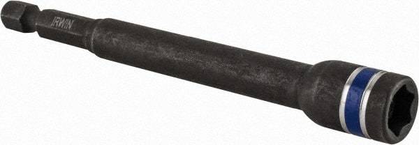 Irwin - 5/16" Magnetic Nutsetter - 1/4" Hex Drive, 4" OAL, 1/2" Socket Nose Diam - Americas Industrial Supply