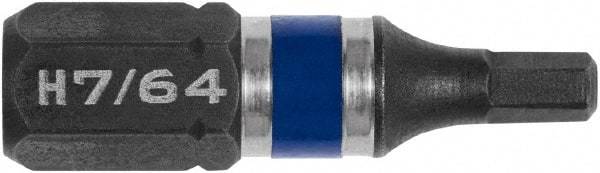 Irwin - 7/64" Hex Bit - 1/4" Hex Drive, 1" OAL - Americas Industrial Supply