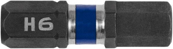 Irwin - 6mm Hex Bit - 1/4" Hex Drive, 1" OAL - Americas Industrial Supply