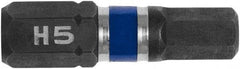 Irwin - 5mm Hex Bit - 1/4" Hex Drive, 1" OAL - Americas Industrial Supply