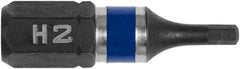 Irwin - 2mm Hex Bit - 1/4" Hex Drive, 1" OAL - Americas Industrial Supply