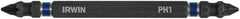 Irwin - #1 x #1 D/E Phillips Screwdriver Bit - 1/4" Hex Drive, 4" OAL - Americas Industrial Supply