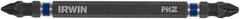 Irwin - #1 x #2 D/E Phillips Screwdriver Bit - 1/4" Hex Drive, 4" OAL - Americas Industrial Supply