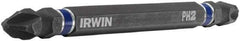 Irwin - #2 x #2 D/E Phillips Screwdriver Bit - 1/4" Hex Drive, 4" OAL - Americas Industrial Supply