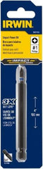 Irwin - #1 Phillips Screwdriver Bit - 1/4" Hex Drive, 4" OAL - Americas Industrial Supply