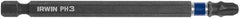 Irwin - #3 Phillips Screwdriver Bit - 1/4" Hex Drive, 4" OAL - Americas Industrial Supply