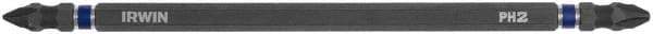 Irwin - #1 x #2 D/E Phillips Screwdriver Bit - 1/4" Hex Drive, 6" OAL - Americas Industrial Supply