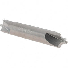 Scientific Cutting Tools - 0.172" Radius, 1/2" Mill Diam, 3 Flute Solid Carbide Corner Rounding End Mill - Double End, Uncoated, 3" OAL, 1/2" Shank Diam - Americas Industrial Supply