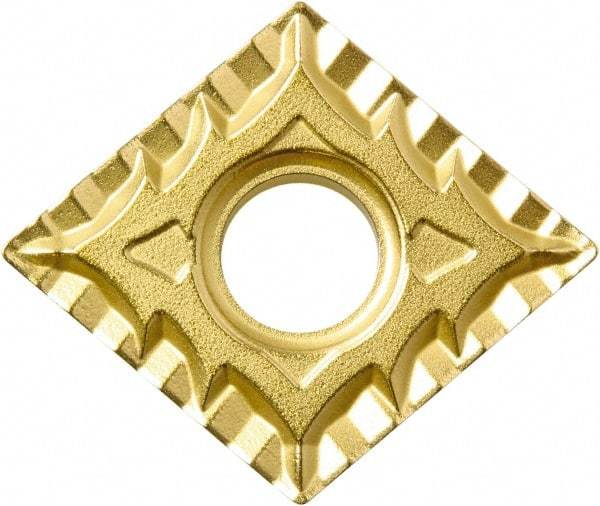 Kyocera - CNMG431 CQ Grade CA5525 Carbide Turning Insert - TiCN/Al2O3/TiN Finish, 80° Diamond, 1/2" Inscr Circle, 3/16" Thick, 1/64" Corner Radius - Americas Industrial Supply