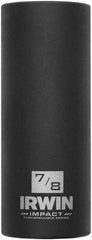 Irwin - 1/2" Drive 7/8" Deep Thin Wall Impact Socket - 6 Points, 3-1/4" OAL - Americas Industrial Supply