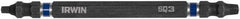 Irwin - #2 x #3" Square Size D/E Square Recess Screwdriver Bit - 1/4" Hex Drive, 4" OAL - Americas Industrial Supply