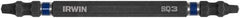 Irwin - #3 x #3" Square Size D/E Square Recess Screwdriver Bit - 1/4" Hex Drive, 4" OAL - Americas Industrial Supply