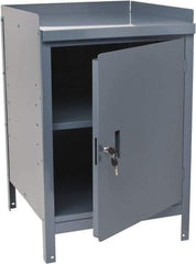 Value Collection - 1 Shelf Combination Storage Cabinet & Work Table - Gray, 24" Wide x 34" High - Americas Industrial Supply