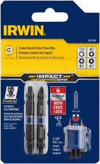 Irwin - 3 Piece, Phillips, Square, Torx Handle, Double End Bit Set - #2 - Americas Industrial Supply